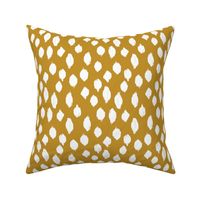 SMALL freehand scribble spot ikat - mustard gold
