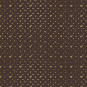 Louis Brown Fabric, Wallpaper and Home Decor