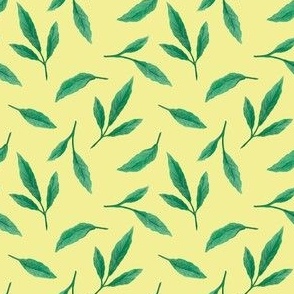 Leaves (small scale, yellow background)
