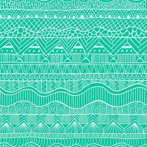 Doodle tribal lines - teal - small scale