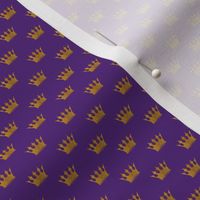 Micro Gold Crowns on Royal Purple