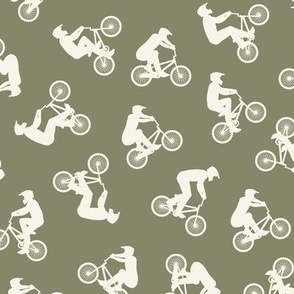 BMX bikers - Bicycle Motocross - sports bicycle -  sage  - LAD21