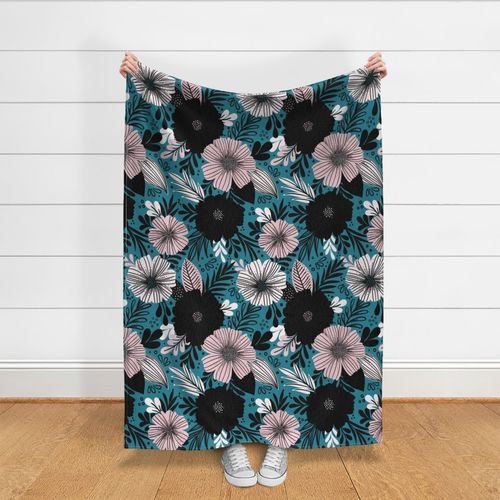 Flowers for Cassie on Turquoise (large)