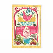 Chicken Soup Recipe Tea Towel