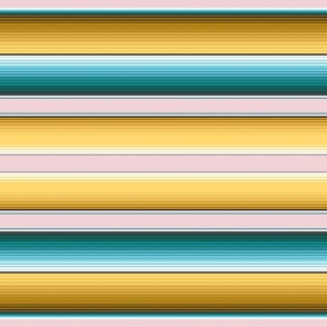 Joyful Serape Stripes. Mustard, Cotton Candy and Lagoon Matching Petal Signature Cotton Solids