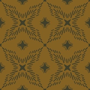 The Stars Over Us - pecan with deep olive green