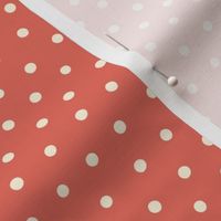 Christmas Dots: Cream on Red