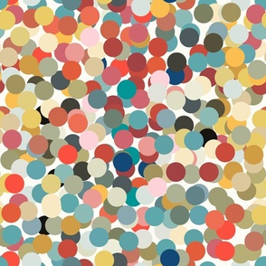 Rainbow Dots Abstract Colored Polka Dots - Confetti Holiday Party