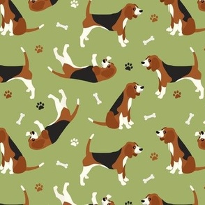 Beagles Bones and Paws Green