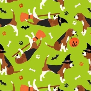 Beagle Halloween Green
