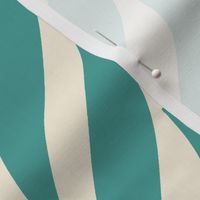 Graphic Chevron Teal and Cream Jumbo