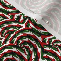 Trippy Groovy Bold Red and Green Christmas Spiral