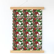 Modern Funky Geometric Red and Green Christmas Triangles