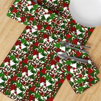 Modern Funky Geometric Red and Green Christmas Triangles