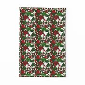 Modern Funky Geometric Red and Green Christmas Triangles