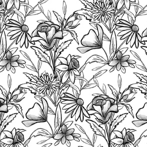 Floral toile Pattern