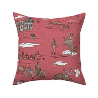 VINTAGE COWBOYS AND COWGIRLS - DUSTY MAGENTA
