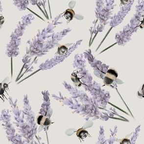 Bees love lavender.cream