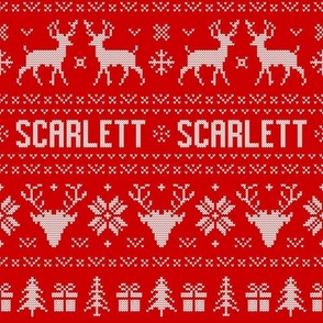 Ugly Christmas Sweater Names Red - large scale