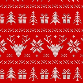 XL Ugly Christmas Sweater Red - extra large scale