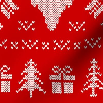 XL Ugly Christmas Sweater Names Red - extra large scale