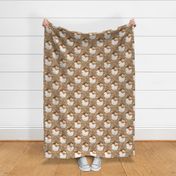 Leopard Retro Santa Burlap  - medium scale