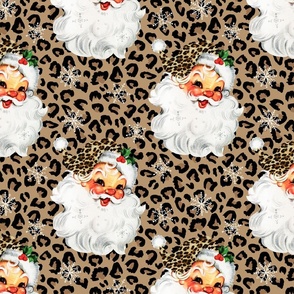 Leopard Retro Santa Leopard BG - large scale