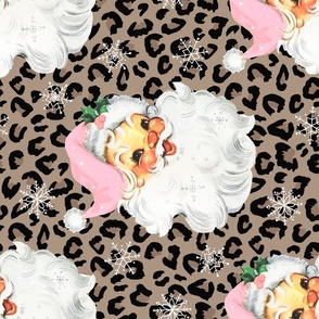 Pink Santa Leopard Background Rotated - large scale