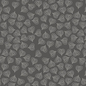 Nested Hearts in Grey