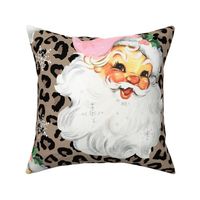 XL Pink Santa Leopard Background - extra large scale