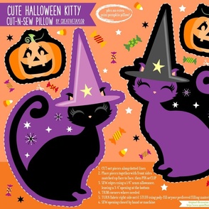 Cut N Sew Halloween Kitty & Pumpkin