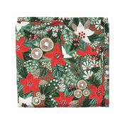 Christmas Florals Green Large