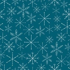 Snowflakes On Midnight Blue 6x6