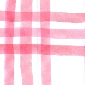 Red watercolour checkered - triple