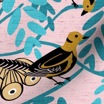 Art Deco Birds and Seed Pods 3