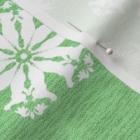 African Animal Snowflakes on Visually Textured Green