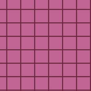 Care of Square 44 - Windowpane in Peony & Wine