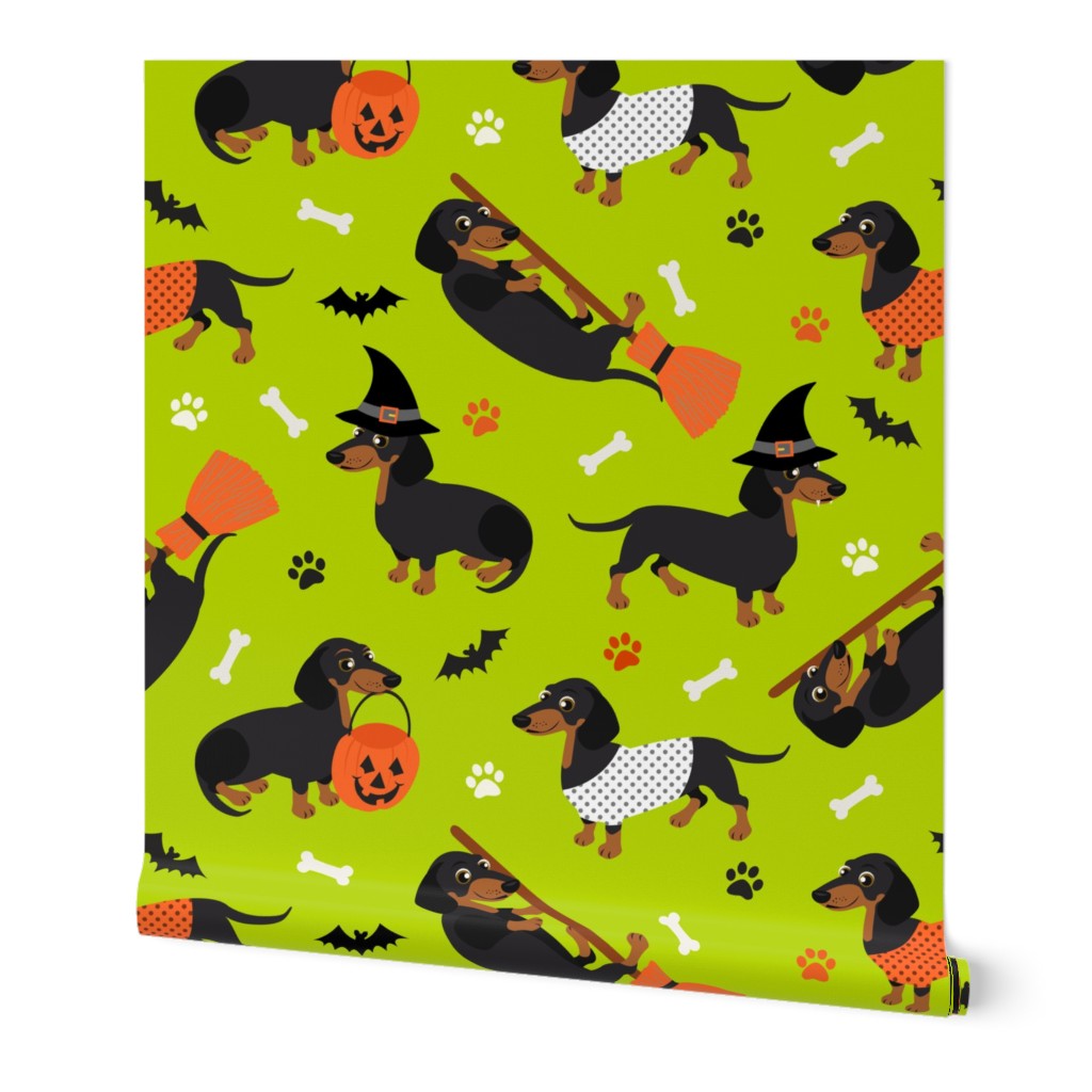 Dachshund Halloween Green