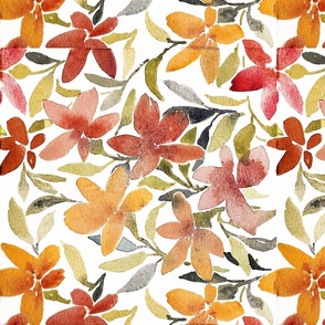 Watercolor fall floral