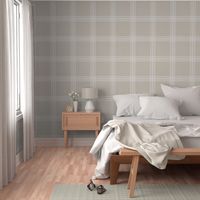 Windowpane Plaid - Greige, Large Scale