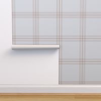Windowpane Plaid - Blush on white, Large Scale