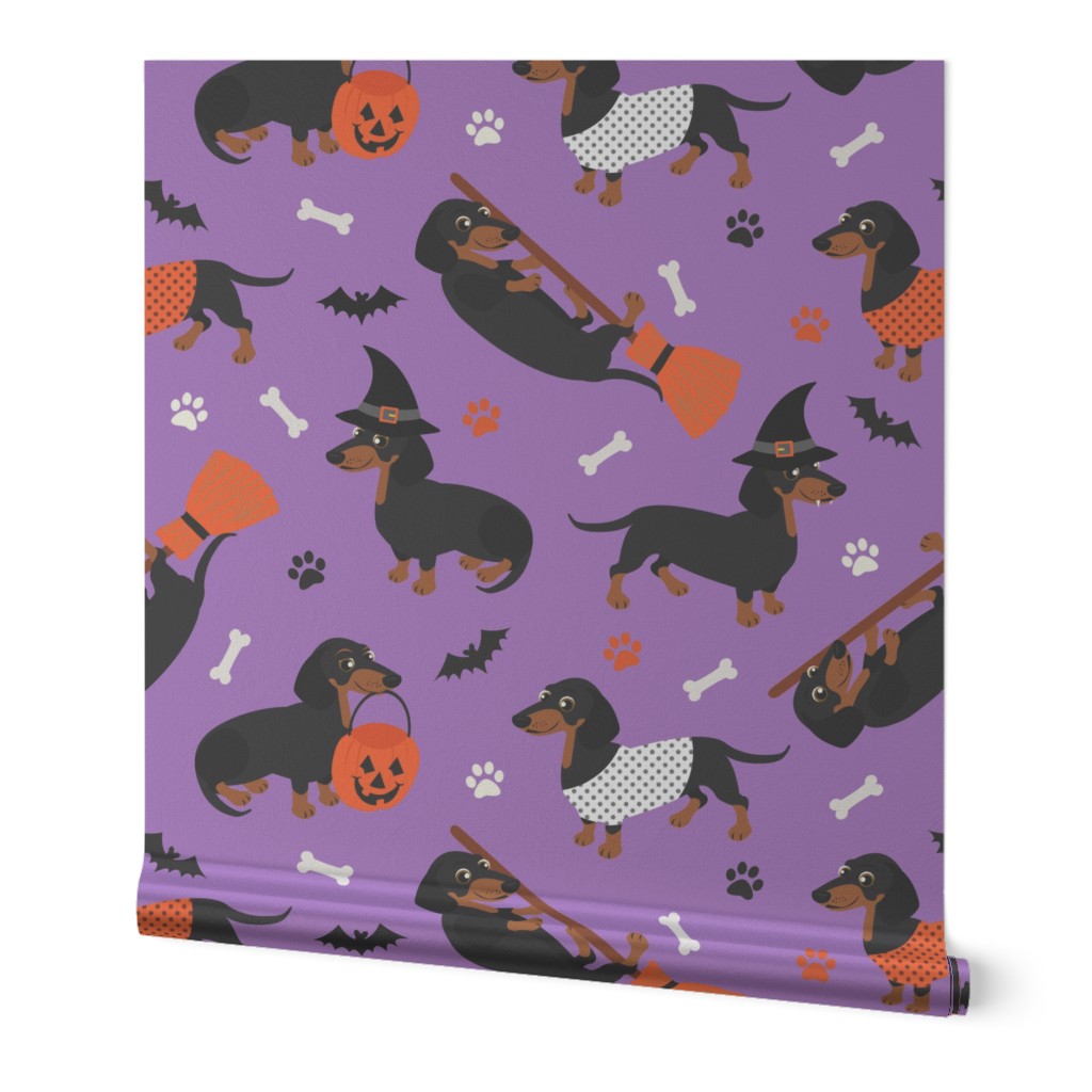 Dachshund Halloween Purple