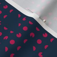 Navy and Pink Triangle Dots