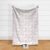 chinoiserie villages joy  solid cotton pink