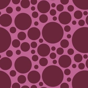 Beechwood Rocks - All-over Circles in Peony & Wine