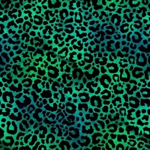 Leopard teal ink