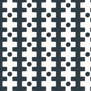 Farouk Geometric Md | Charcoal Black & White