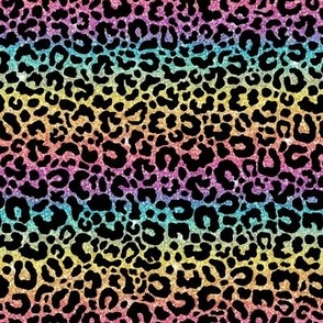Leopard rainbow glitter