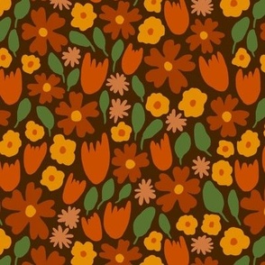 Penelope - retro brown & orange