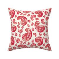 Paisley Watercolor red